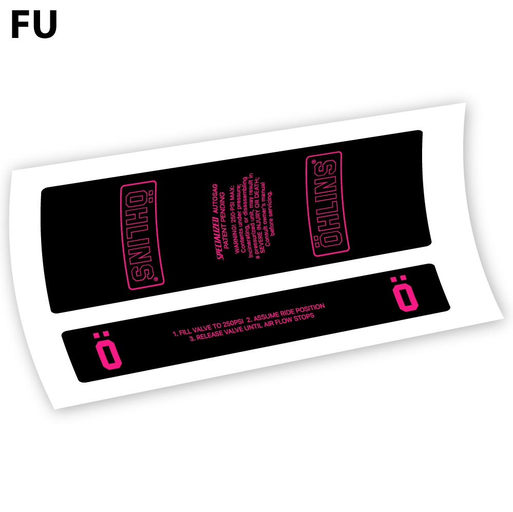 Stickers Ohlins STX22 Specialized 2015 compatibles Autocollants amortisseur