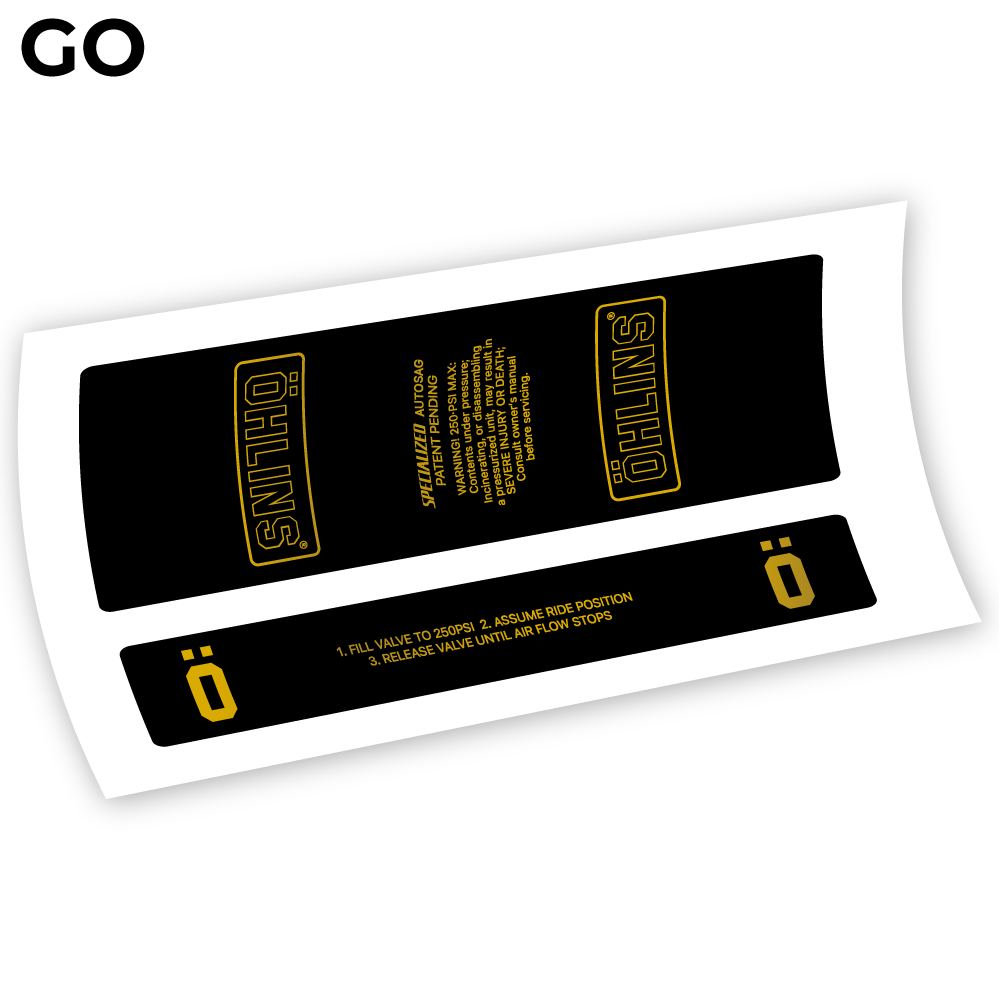 Stickers Ohlins STX22 Specialized 2015 compatibles Autocollants amortisseur