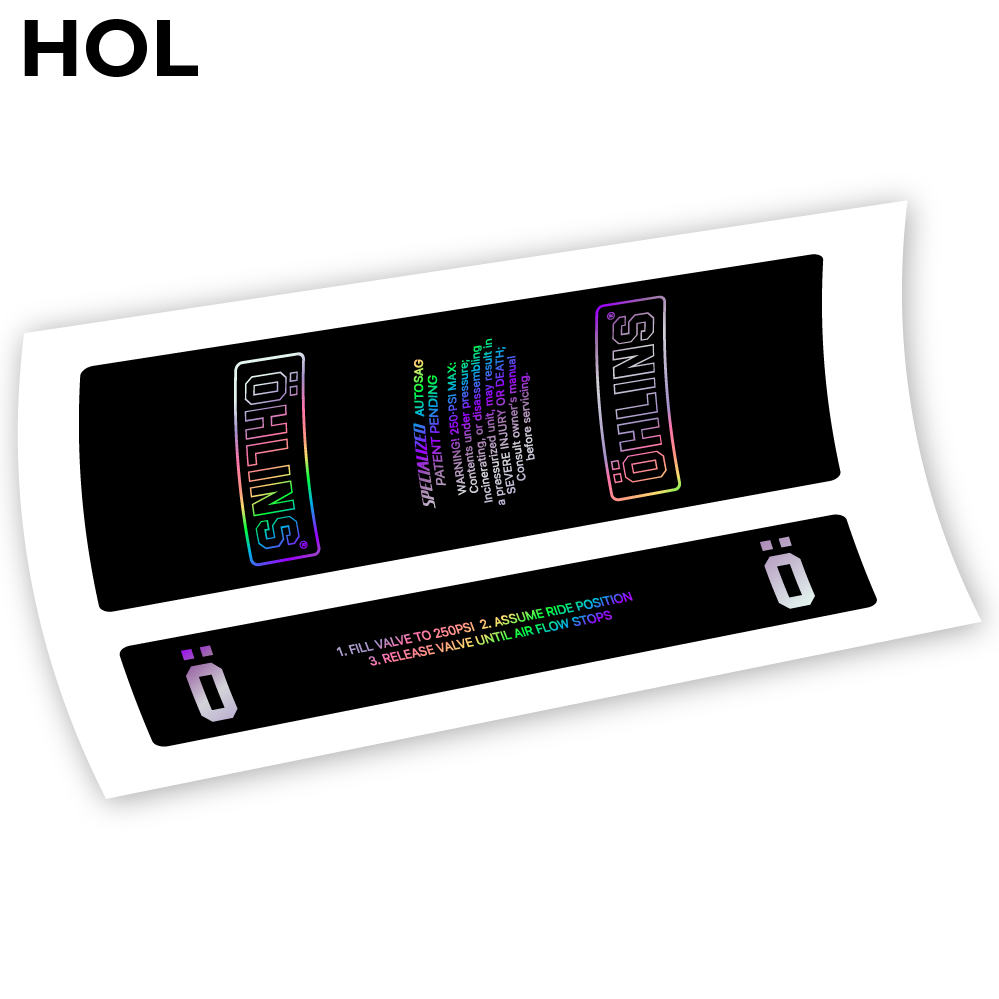 Stickers Ohlins STX22 Specialized 2015 compatibles Autocollants amortisseur