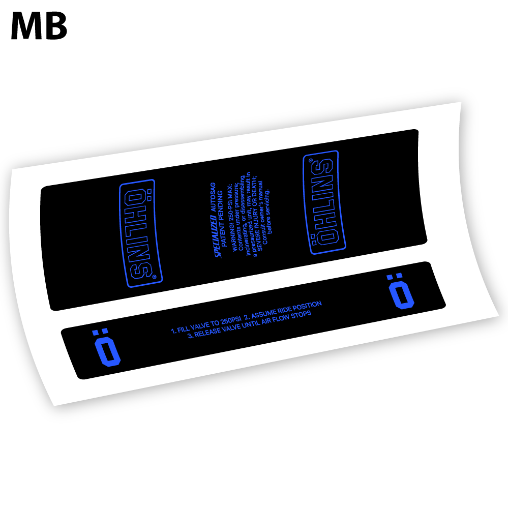 Stickers Ohlins STX22 Specialized 2015 compatibles Autocollants amortisseur