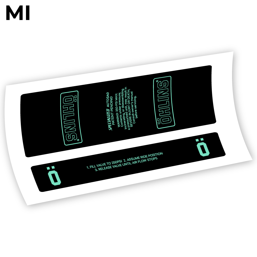 Stickers Ohlins STX22 Specialized 2015 compatibles Autocollants amortisseur
