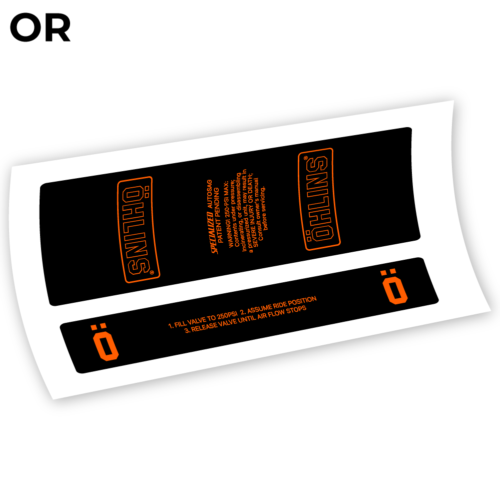 Stickers Ohlins STX22 Specialized 2015 compatibles Autocollants amortisseur