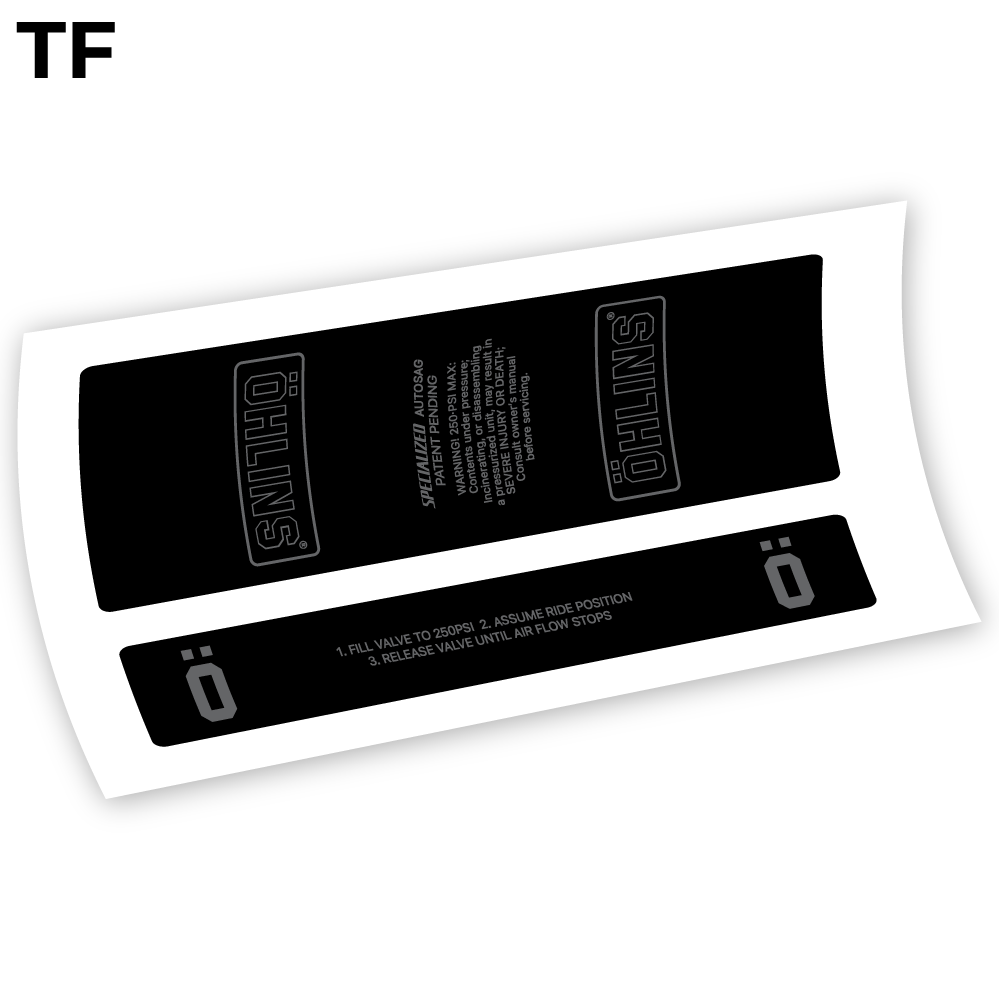 Stickers Ohlins STX22 Specialized 2015 compatibles Autocollants amortisseur