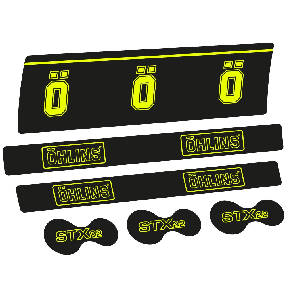 Stickers Ohlins STX22 Air Specialized compatibles Autocollants amortisseur