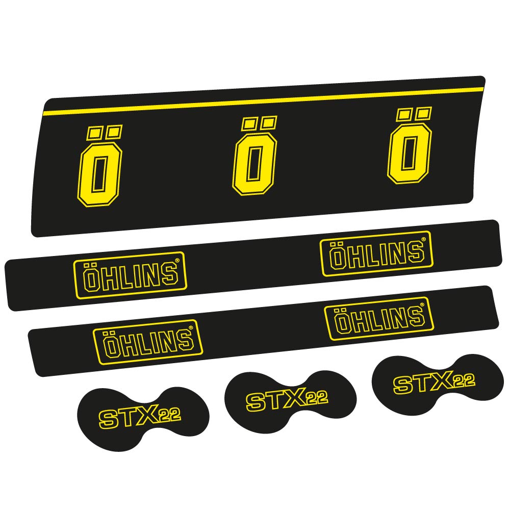 Stickers Ohlins STX22 Air Specialized compatibles Autocollants amortisseur