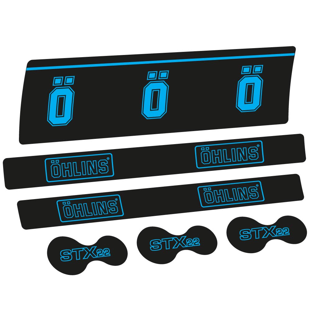 Stickers Ohlins STX22 Air Specialized compatibles Autocollants amortisseur