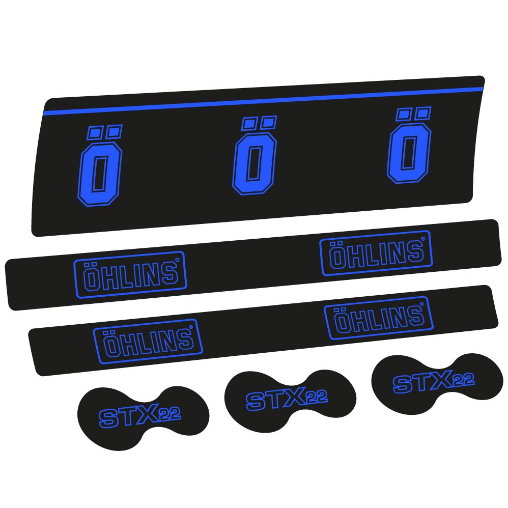 Stickers Ohlins STX22 Air Specialized compatibles Autocollants amortisseur
