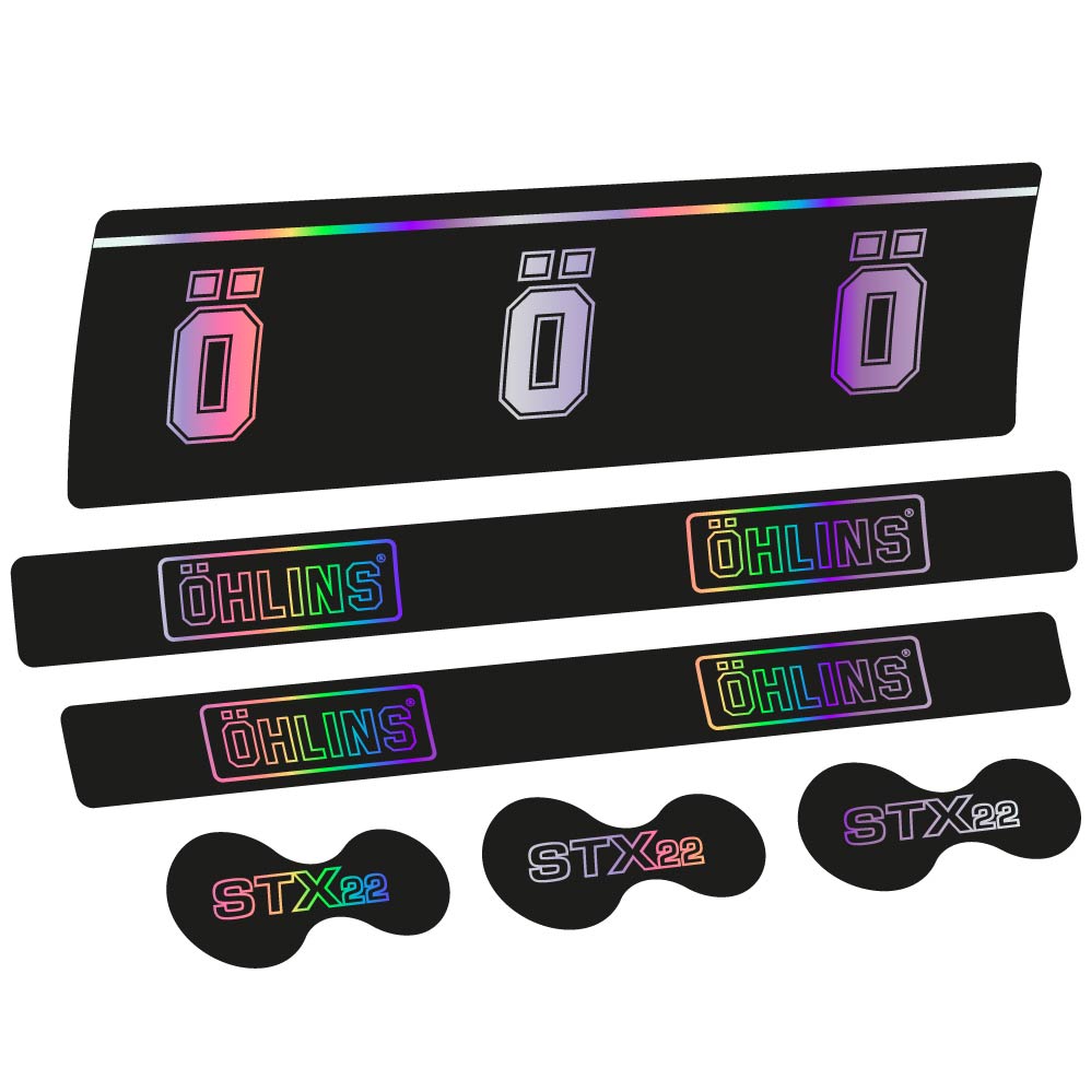 Stickers Ohlins STX22 Air Specialized compatibles Autocollants amortisseur