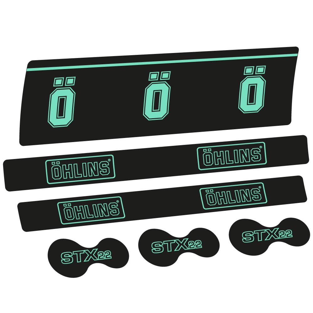 Stickers Ohlins STX22 Air Specialized compatibles Autocollants amortisseur