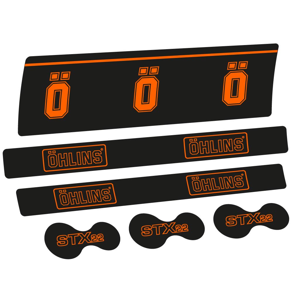 Stickers Ohlins STX22 Air Specialized compatibles Autocollants amortisseur
