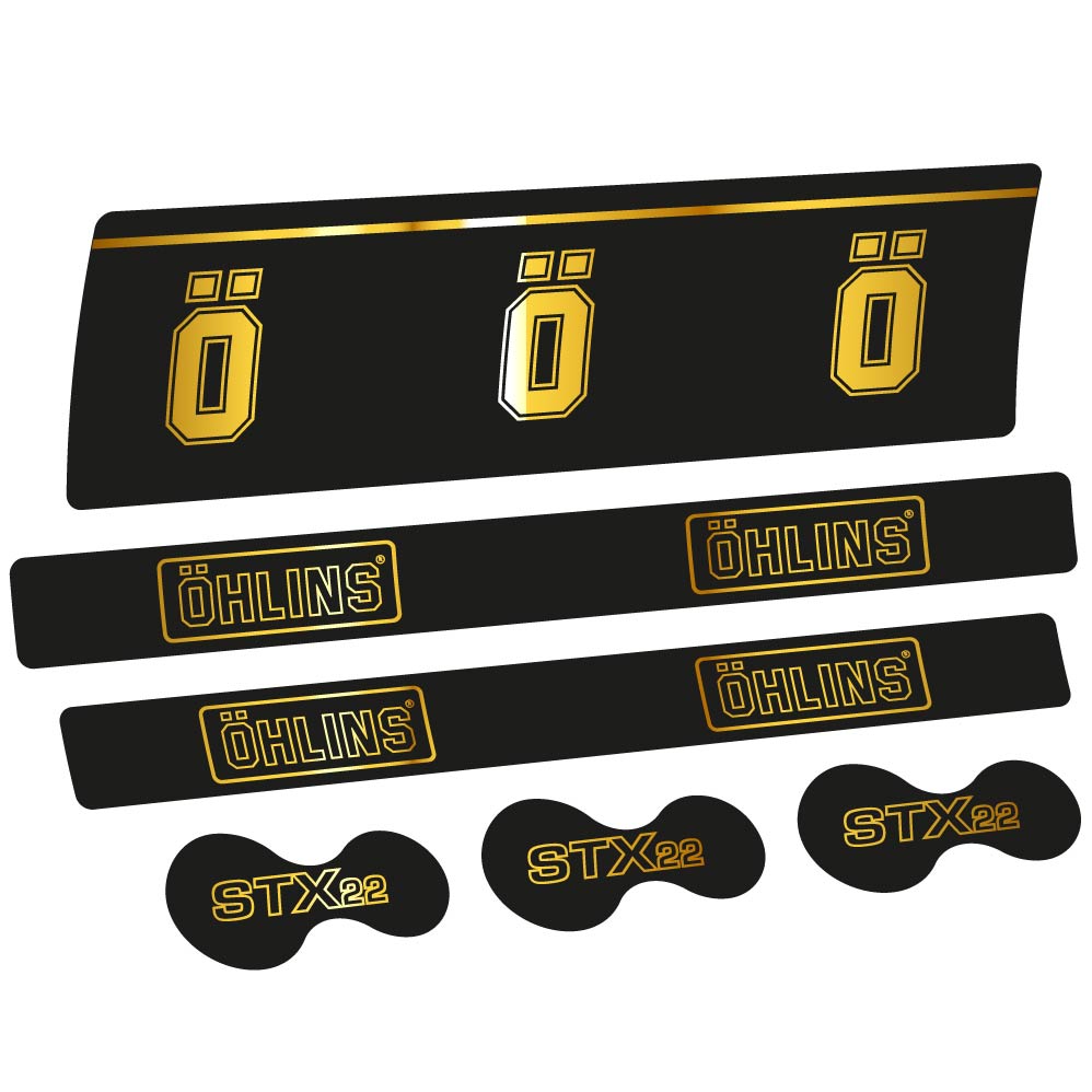 Stickers Ohlins STX22 Air Specialized compatibles Autocollants amortisseur