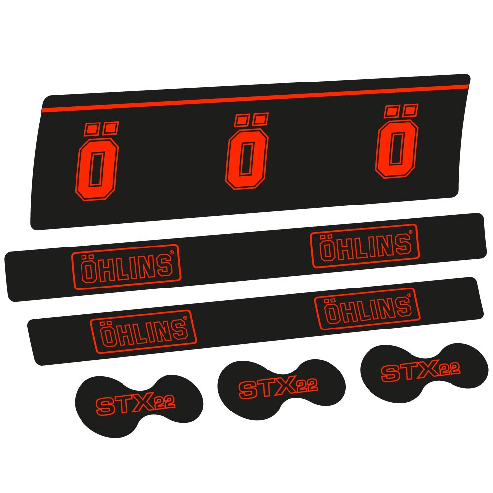 Stickers Ohlins STX22 Air Specialized compatibles Autocollants amortisseur