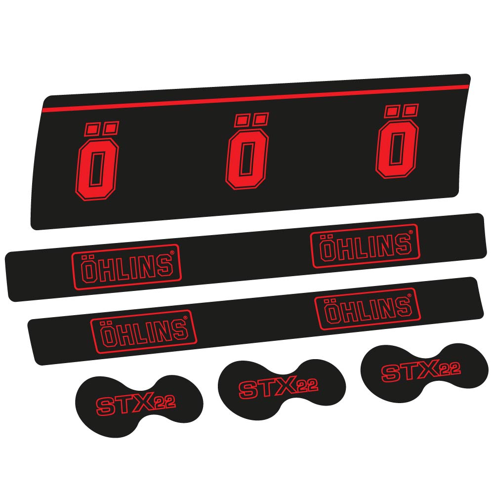 Stickers Ohlins STX22 Air Specialized compatibles Autocollants amortisseur