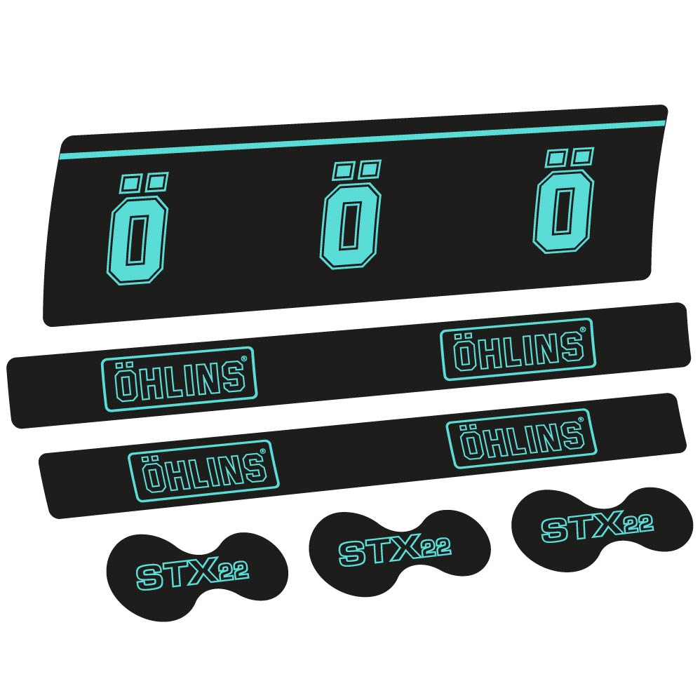 Stickers Ohlins STX22 Air Specialized compatibles Autocollants amortisseur