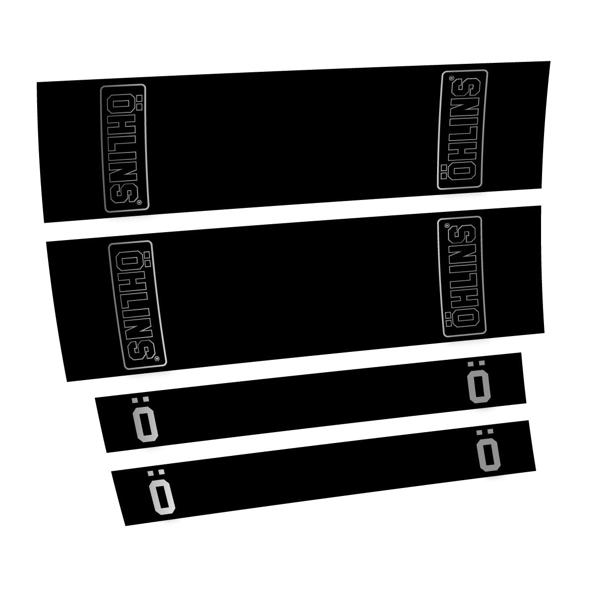 Chrome Silver decal for Ohlins STX22 2016-2017 rear shock – bike sticker vinyl