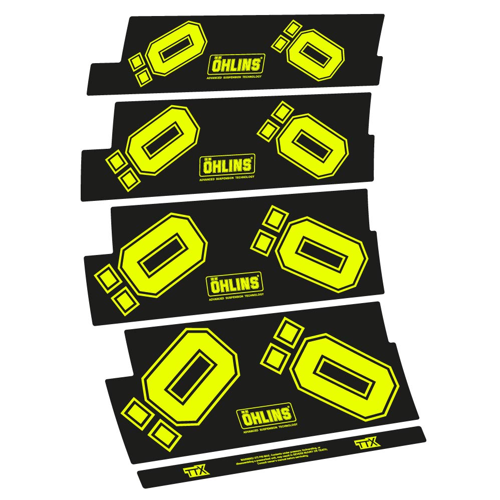 Stickers Ohlins TTX compatibles Autocollants amortisseur Route