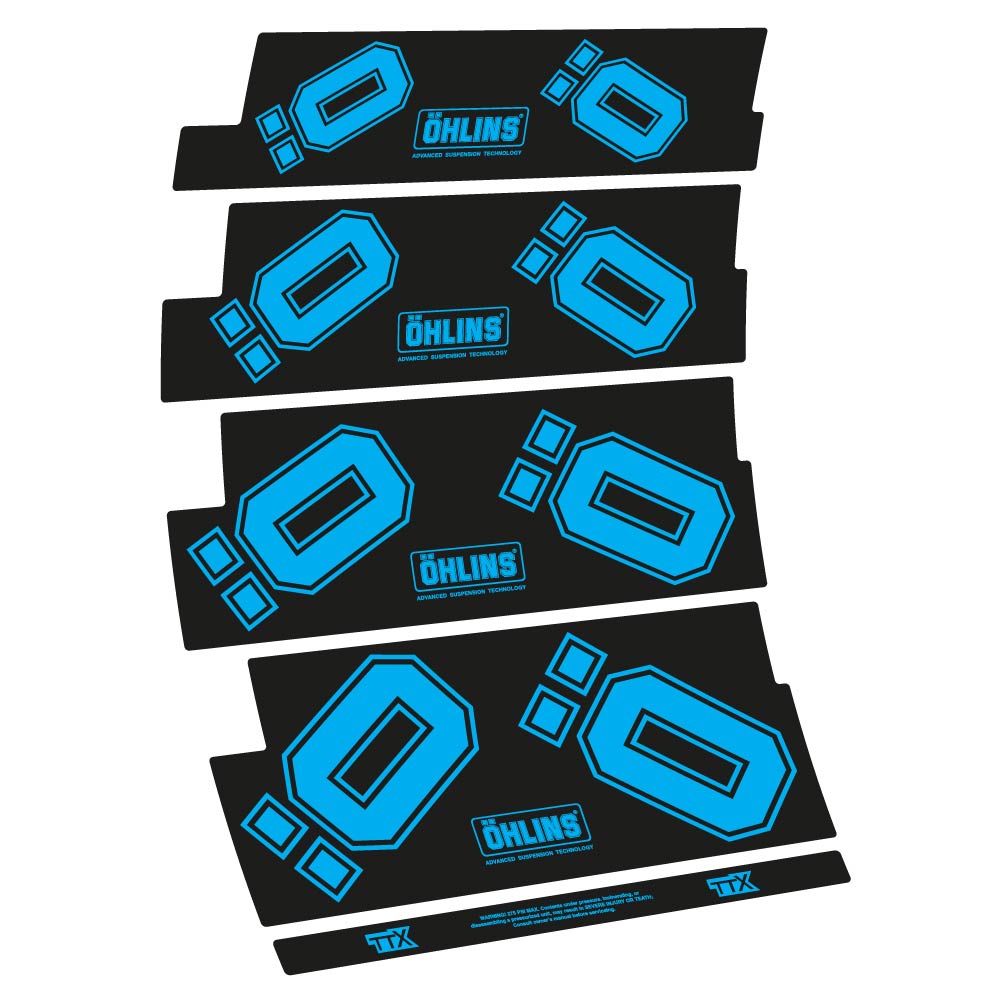 Stickers Ohlins TTX compatibles Autocollants amortisseur Route