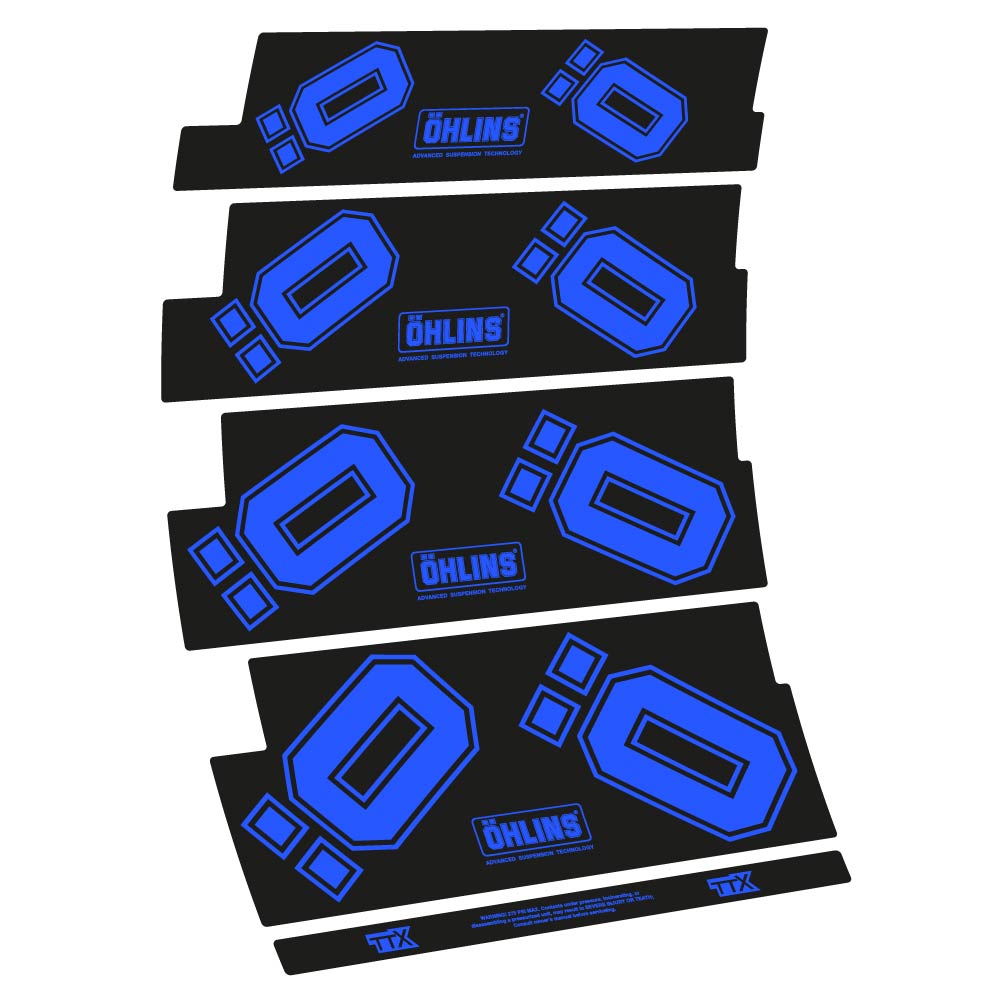 Stickers Ohlins TTX compatibles Autocollants amortisseur Route
