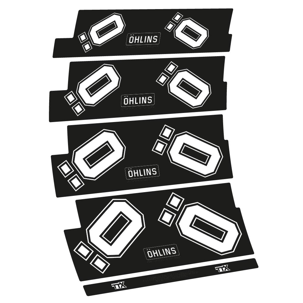 Stickers Ohlins TTX compatibles Autocollants amortisseur Route
