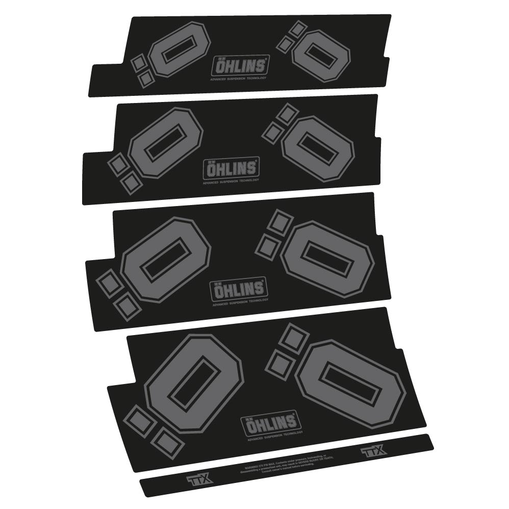 Stickers Ohlins TTX compatibles Autocollants amortisseur Route