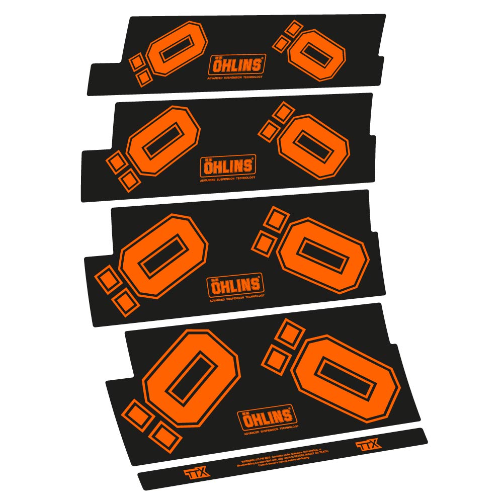 Stickers Ohlins TTX compatibles Autocollants amortisseur Route