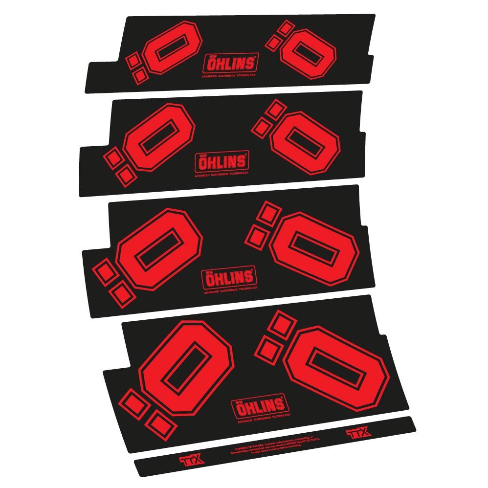 Stickers Ohlins TTX compatibles Autocollants amortisseur Route