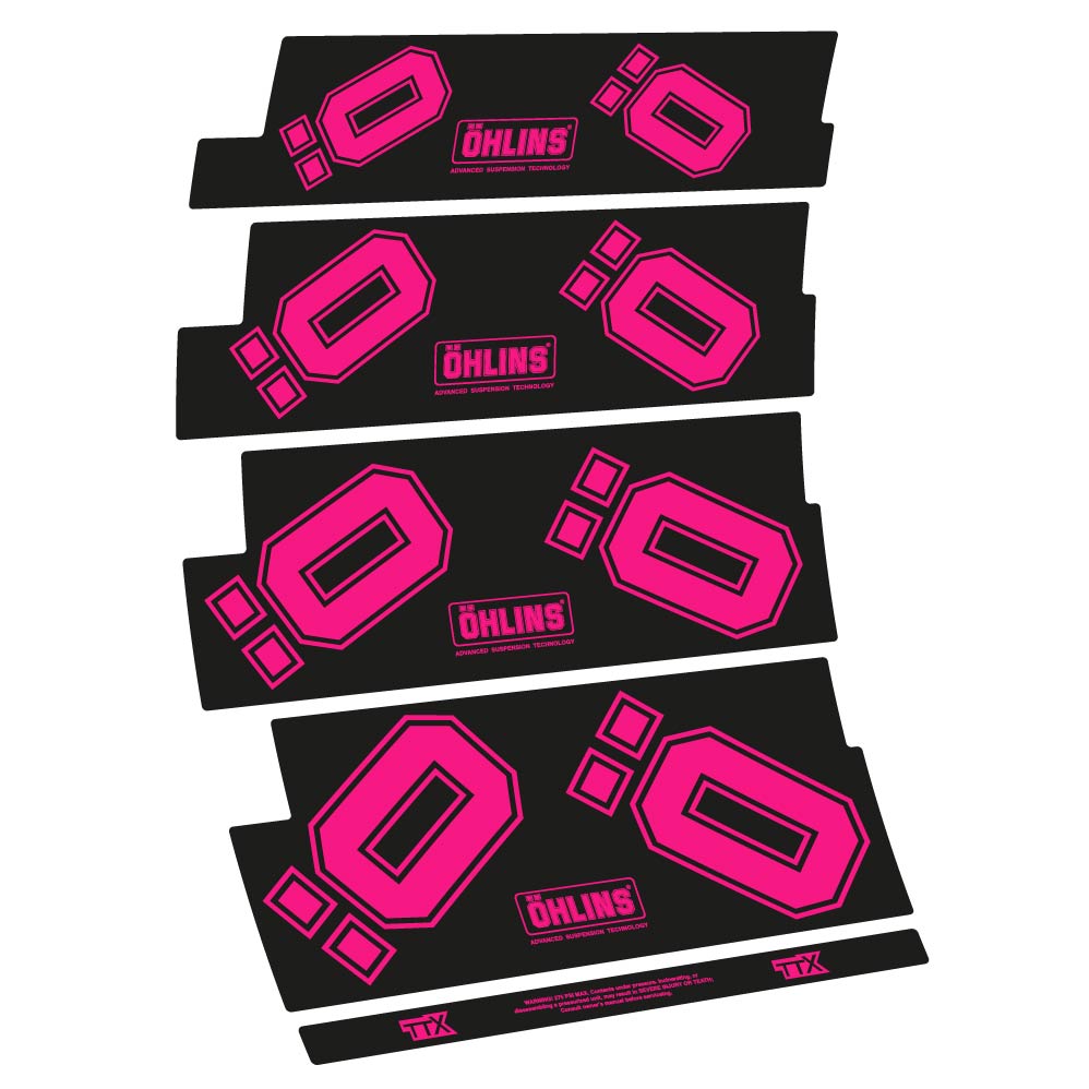 Stickers Ohlins TTX compatibles Autocollants amortisseur Route