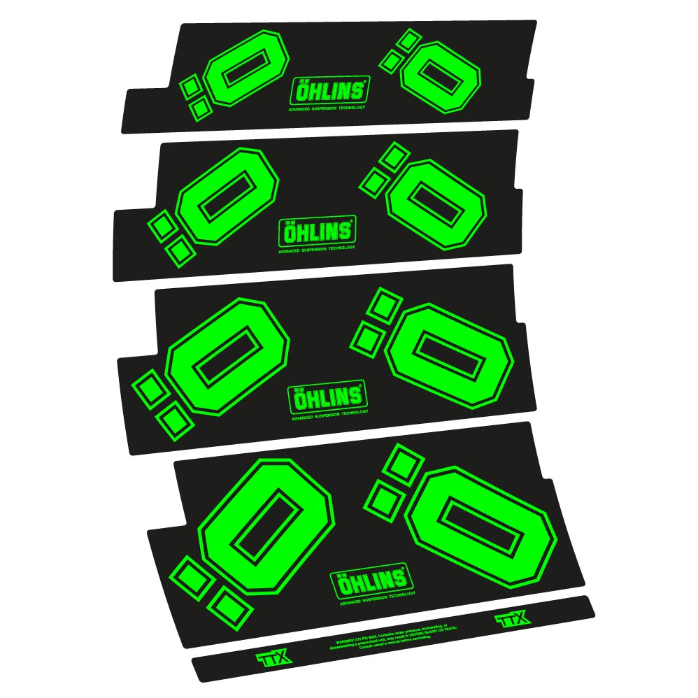 Stickers Ohlins TTX compatibles Autocollants amortisseur Route