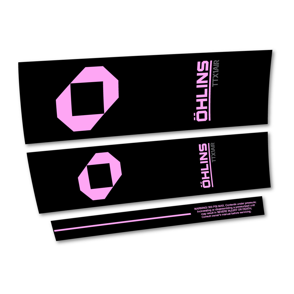 Stickers compatibles Ohlins TTX1 AIR M.2 2027 pour amortisseur – autocollants vinyle - Lilas Clair
