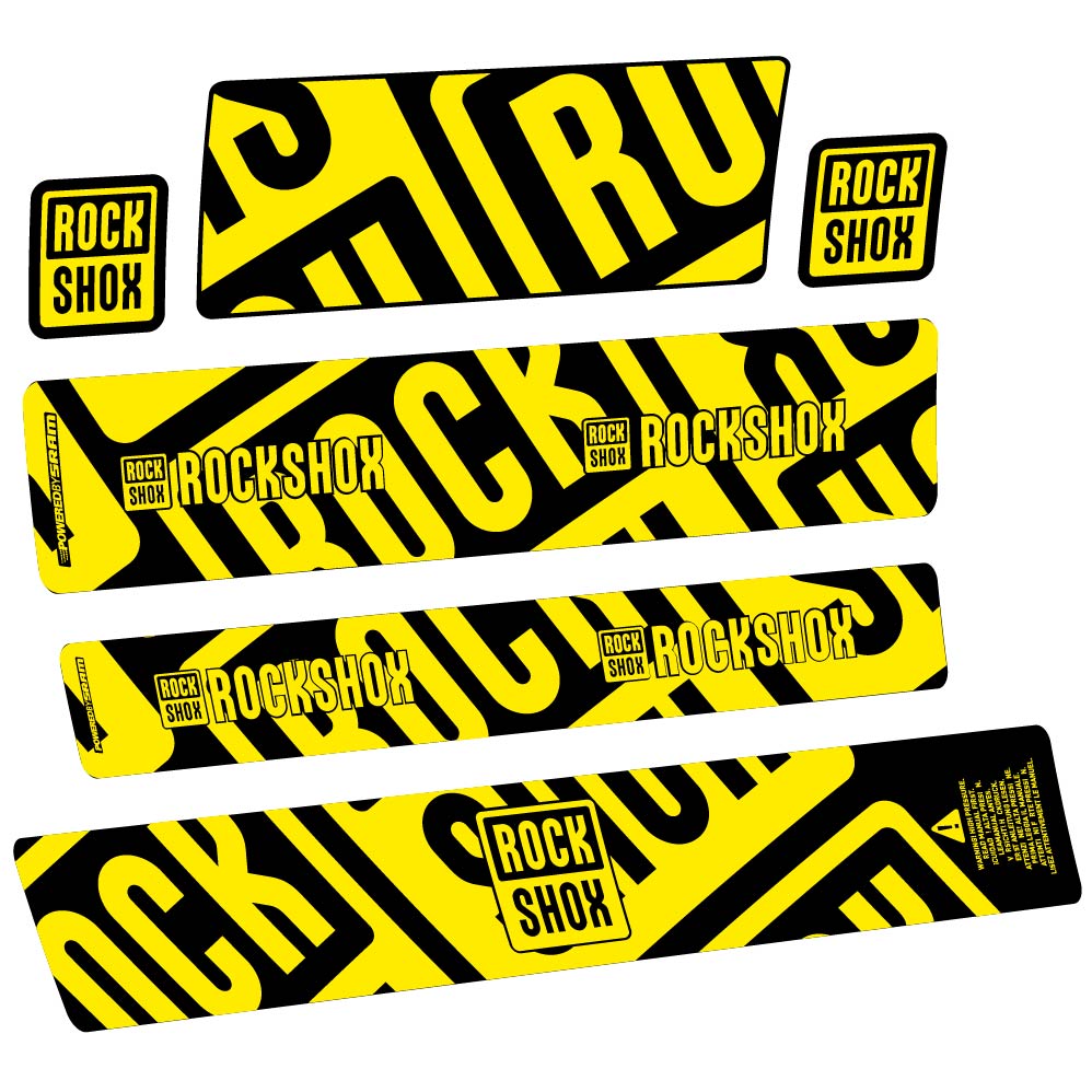 Stickers Rock Shox Supe Deluxe MegNeg MY23 compatibles Autocollants amortisseur VTT