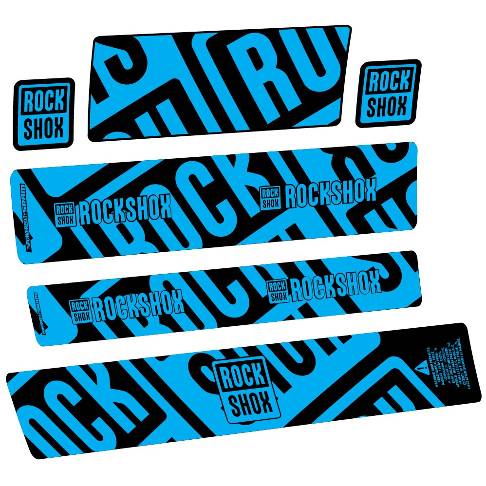 Stickers Rock Shox Supe Deluxe MegNeg MY23 compatibles Autocollants amortisseur VTT