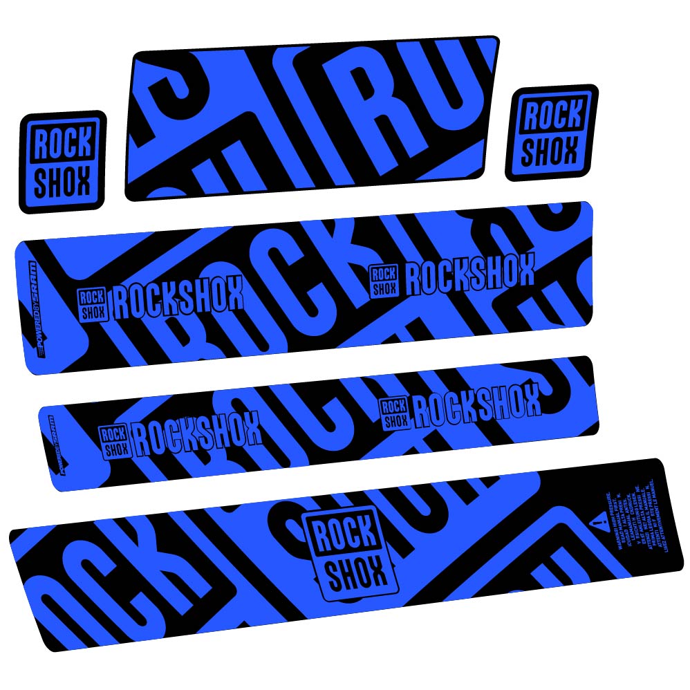 Stickers Rock Shox Supe Deluxe MegNeg MY23 compatibles Autocollants amortisseur VTT