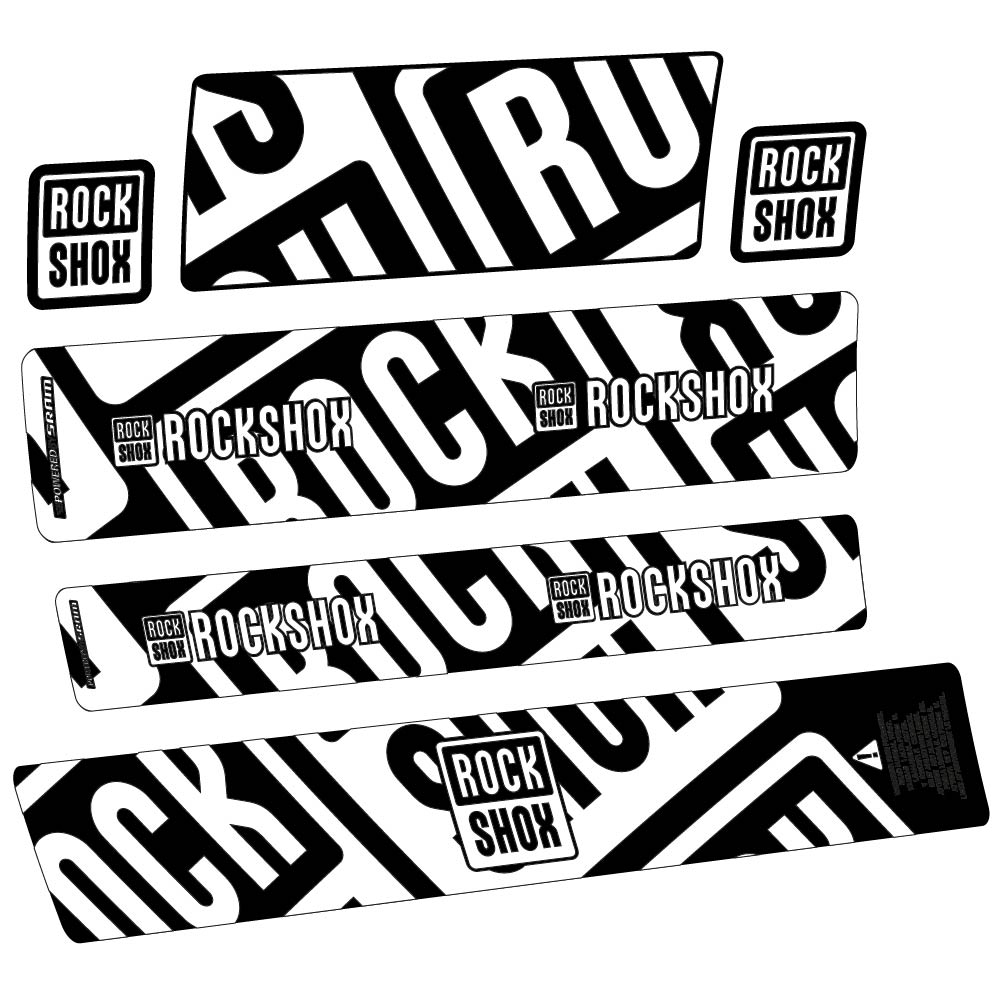 Stickers Rock Shox Supe Deluxe MegNeg MY23 compatibles Autocollants amortisseur VTT