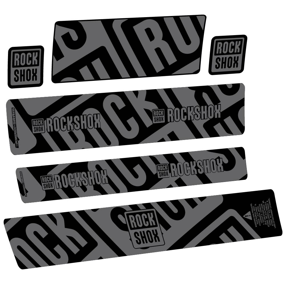 Stickers Rock Shox Supe Deluxe MegNeg MY23 compatibles Autocollants amortisseur VTT