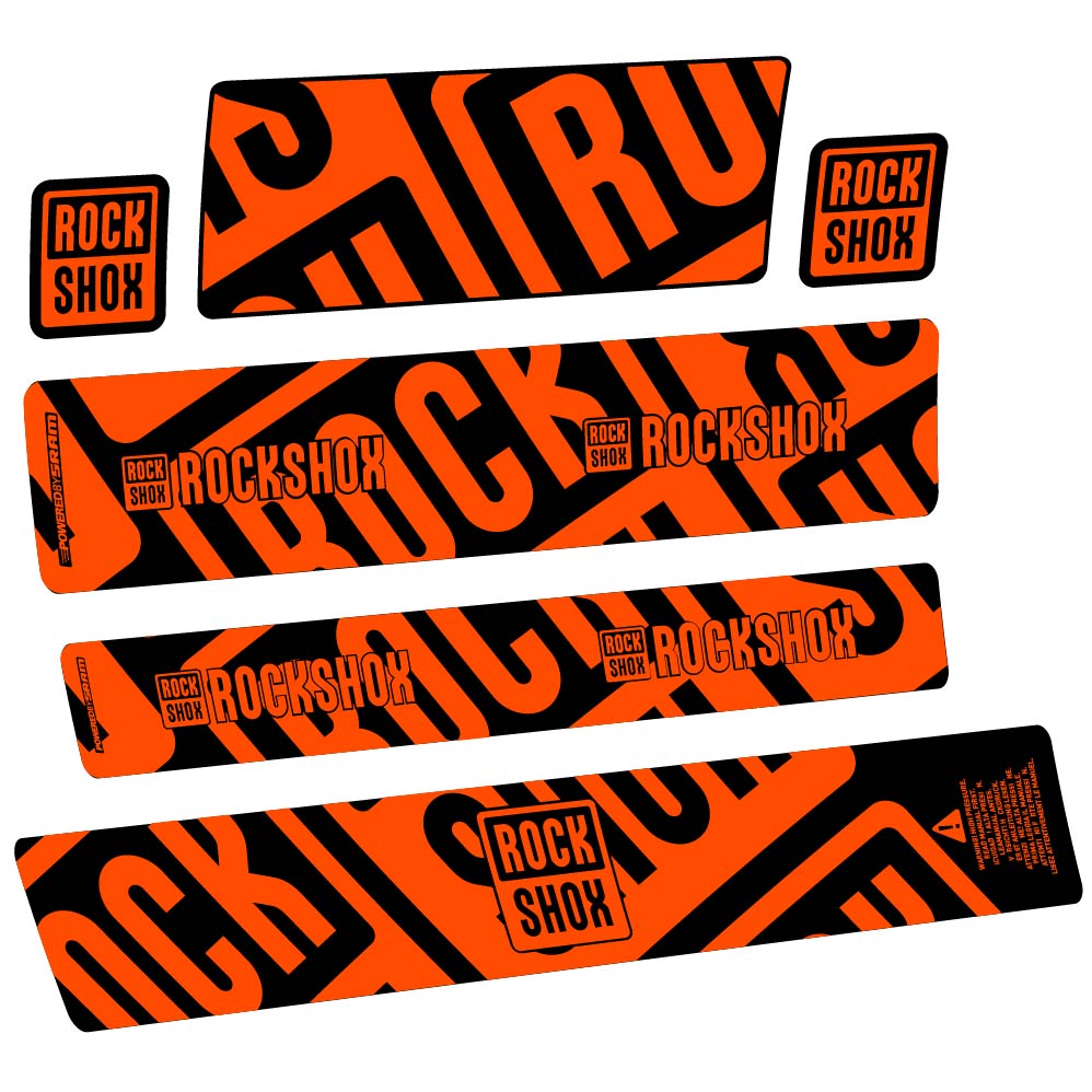 Stickers Rock Shox Supe Deluxe MegNeg MY23 compatibles Autocollants amortisseur VTT