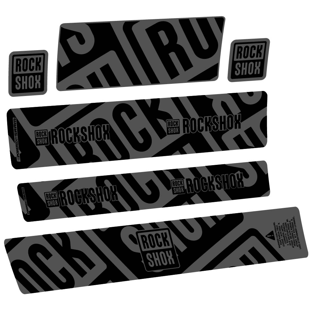 Stickers Rock Shox Supe Deluxe MegNeg MY23 compatibles Autocollants amortisseur VTT