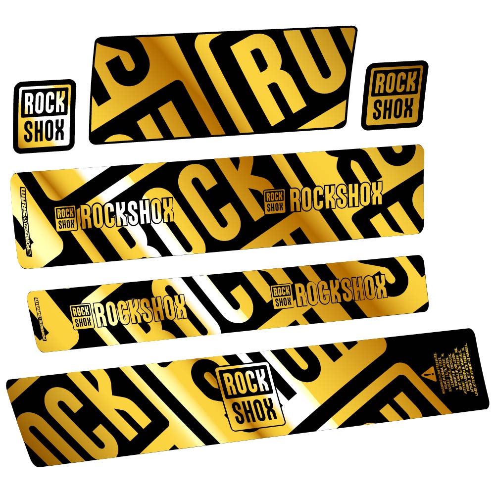 Stickers Rock Shox Supe Deluxe MegNeg MY23 compatibles Autocollants amortisseur VTT