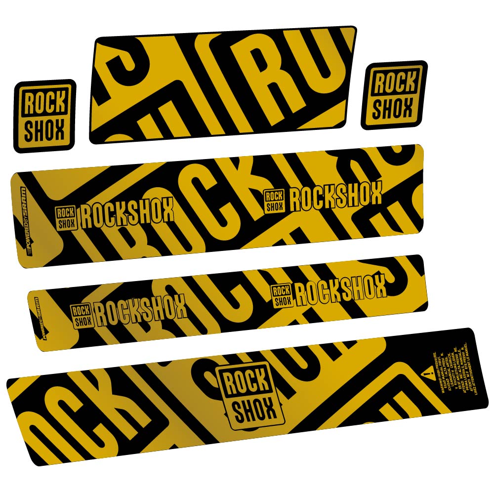 Stickers Rock Shox Supe Deluxe MegNeg MY23 compatibles Autocollants amortisseur VTT
