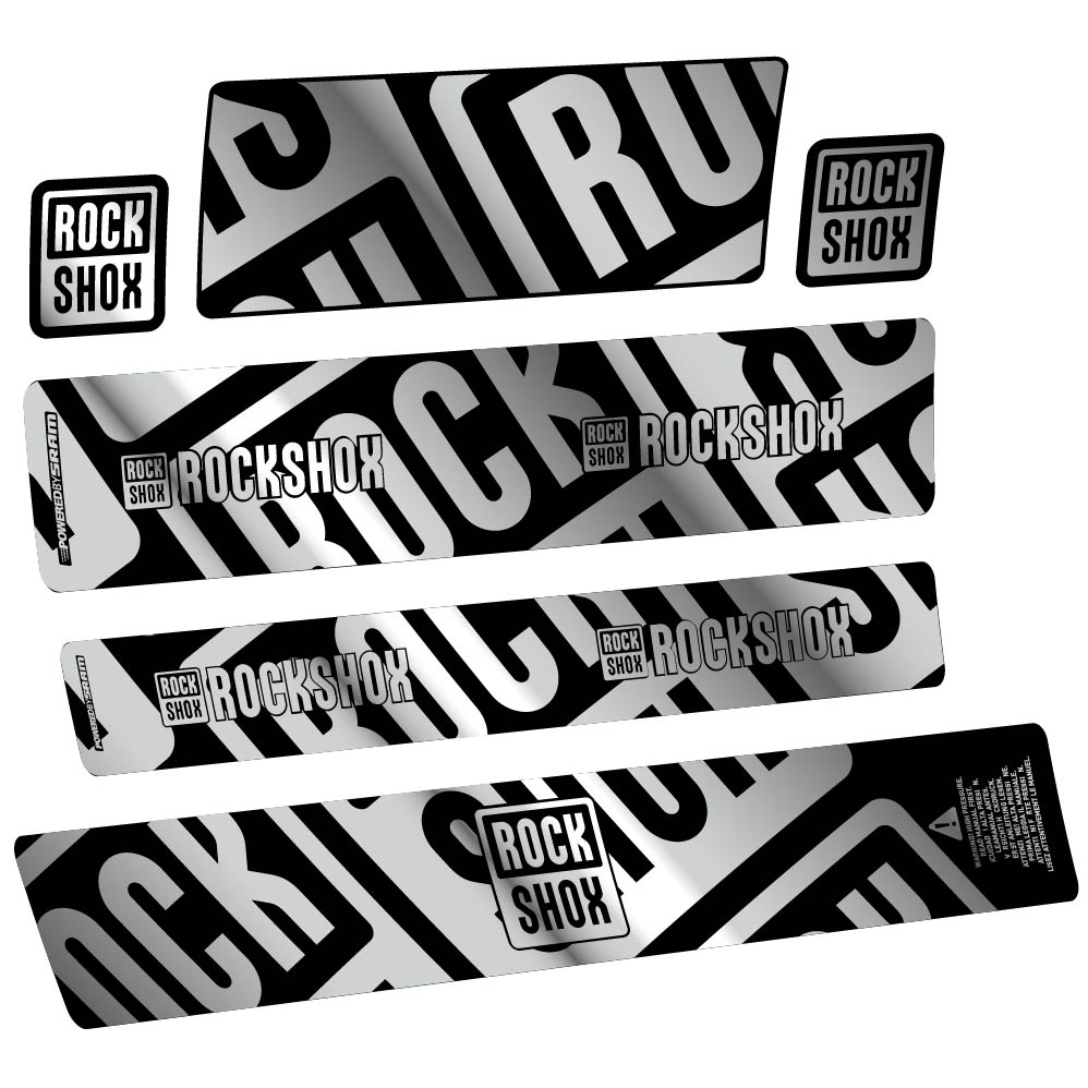 Stickers Rock Shox Supe Deluxe MegNeg MY23 compatibles Autocollants amortisseur VTT