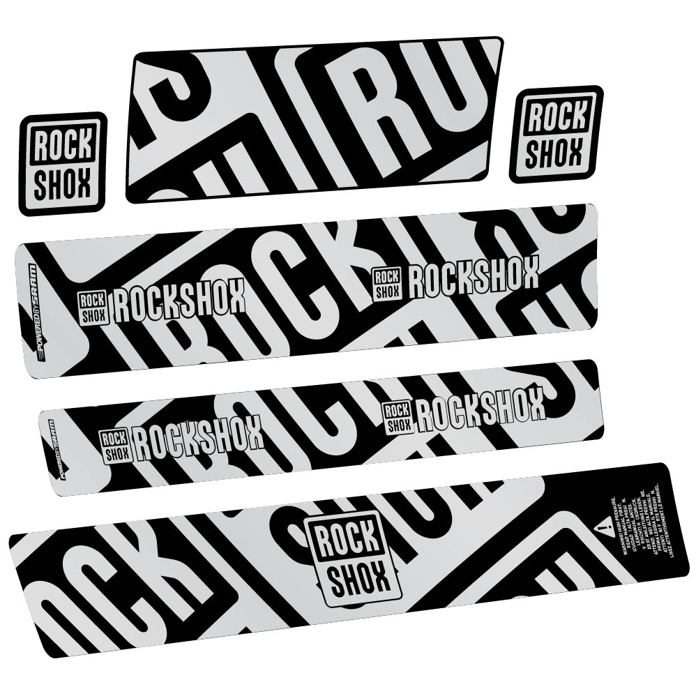 Stickers Rock Shox Supe Deluxe MegNeg MY23 compatibles Autocollants amortisseur VTT