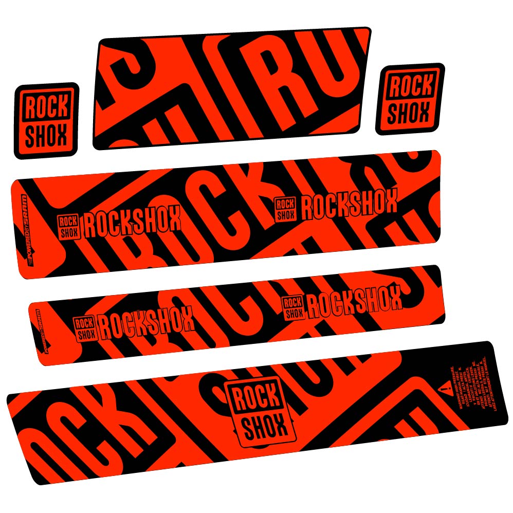 Stickers Rock Shox Supe Deluxe MegNeg MY23 compatibles Autocollants amortisseur VTT