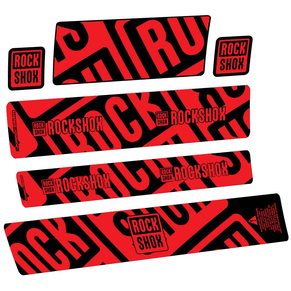 Stickers Rock Shox Supe Deluxe MegNeg MY23 compatibles Autocollants amortisseur VTT