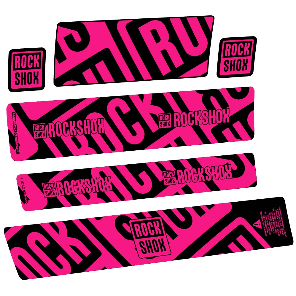 Stickers Rock Shox Supe Deluxe MegNeg MY23 compatibles Autocollants amortisseur VTT