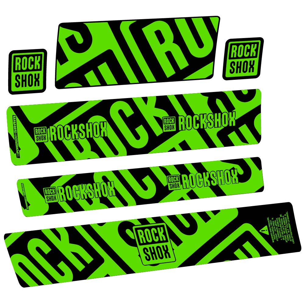 Stickers Rock Shox Supe Deluxe MegNeg MY23 compatibles Autocollants amortisseur VTT
