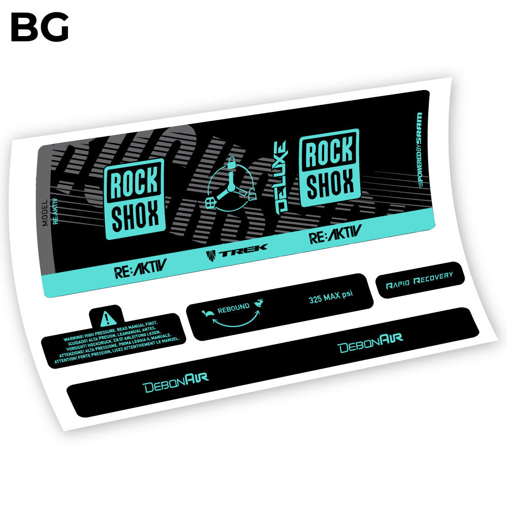 Stickers Rock Shox Deluxe Debonair RC3 compatibles Autocollants amortisseur VTT