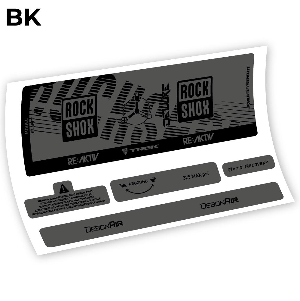 Stickers Rock Shox Deluxe Debonair RC3 compatibles Autocollants amortisseur VTT