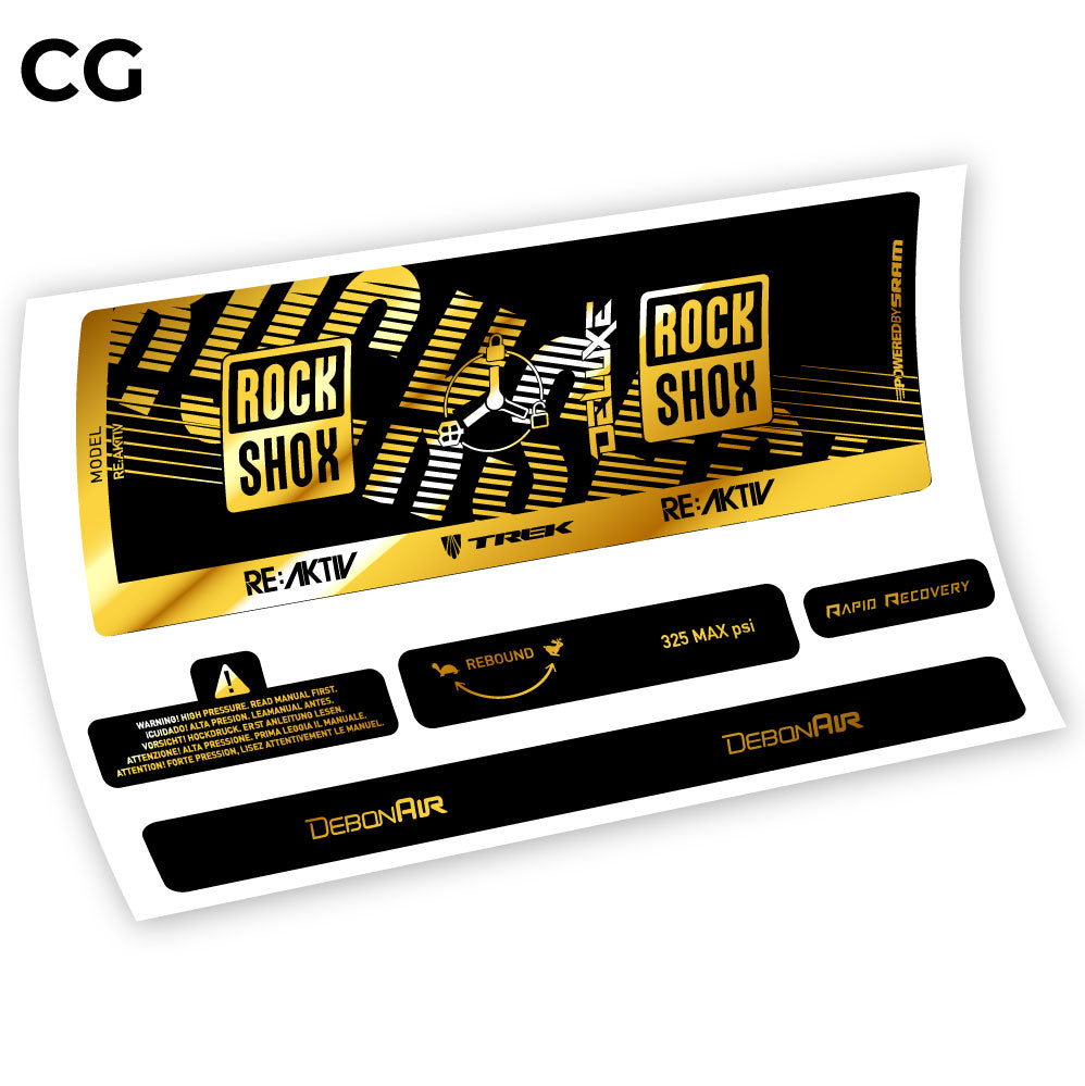 Stickers Rock Shox Deluxe Debonair RC3 compatibles Autocollants amortisseur VTT