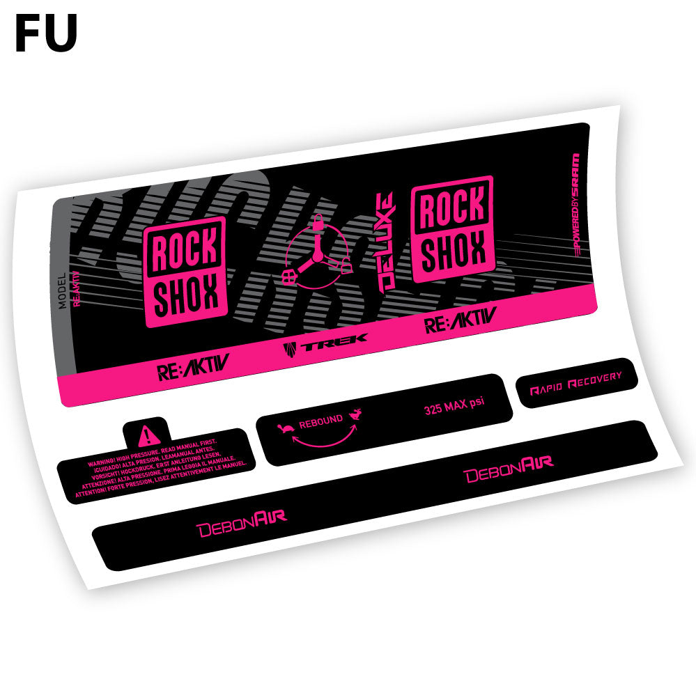 Stickers Rock Shox Deluxe Debonair RC3 compatibles Autocollants amortisseur VTT