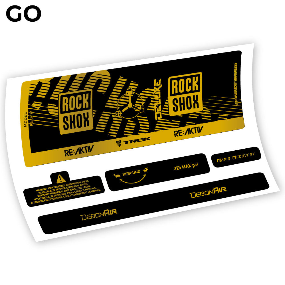 Stickers Rock Shox Deluxe Debonair RC3 compatibles Autocollants amortisseur VTT