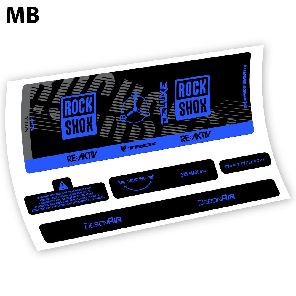Stickers Rock Shox Deluxe Debonair RC3 compatibles Autocollants amortisseur VTT